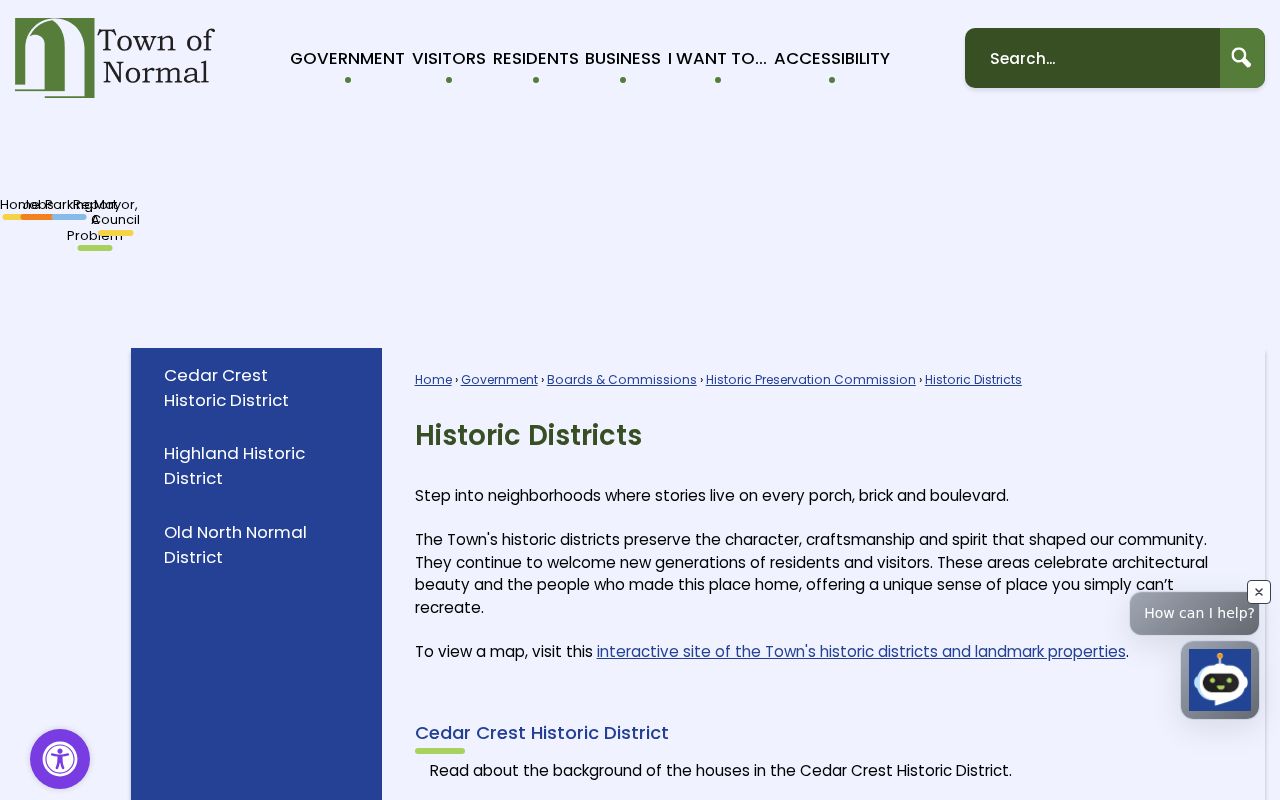 Normal neighbors historic district maps and records